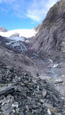 Am Fu&szlig; des Franz Josef Gletschers